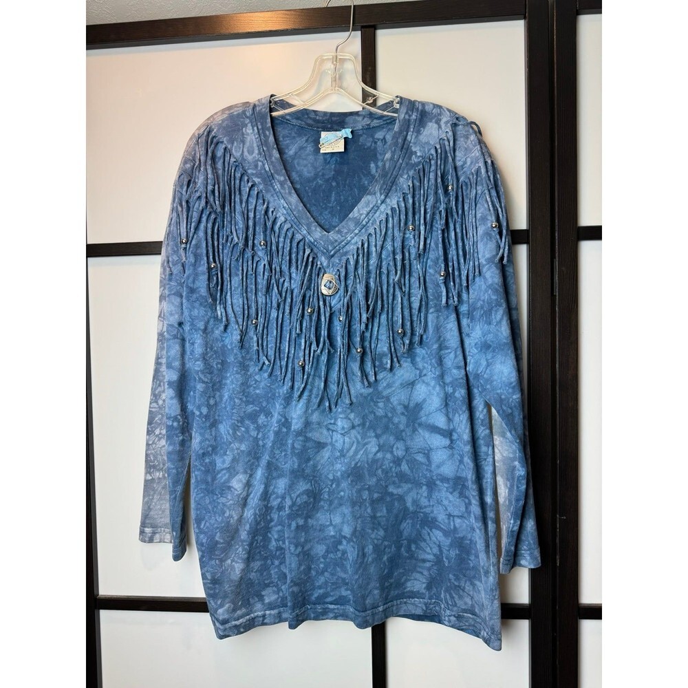 Vintage Bridge sport wear tie dye oversized long sleeve shirt